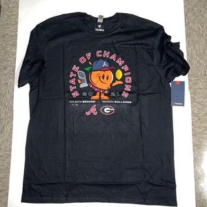Fanatics Black Georgia Bulldogs x Atlanta Braves 2021 State of Champions Tee XL